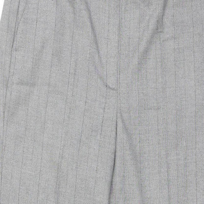 Womens UK Size 14 Marks and Spencer Regular Fit Dress Pants Grey Trousers
