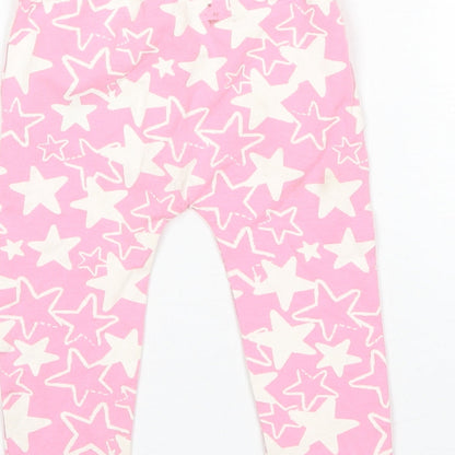Blue Zoo Baby Pink  Cotton Jogger Trousers Size 3-6 Months