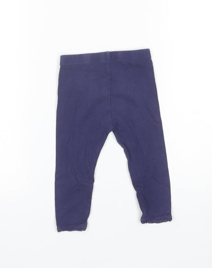 Mothercare Baby Blue  Cotton Jogger Trousers Size 12-18 Months