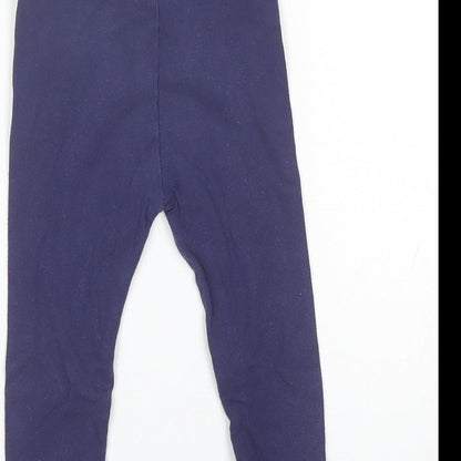 Mothercare Baby Blue  Cotton Jogger Trousers Size 12-18 Months