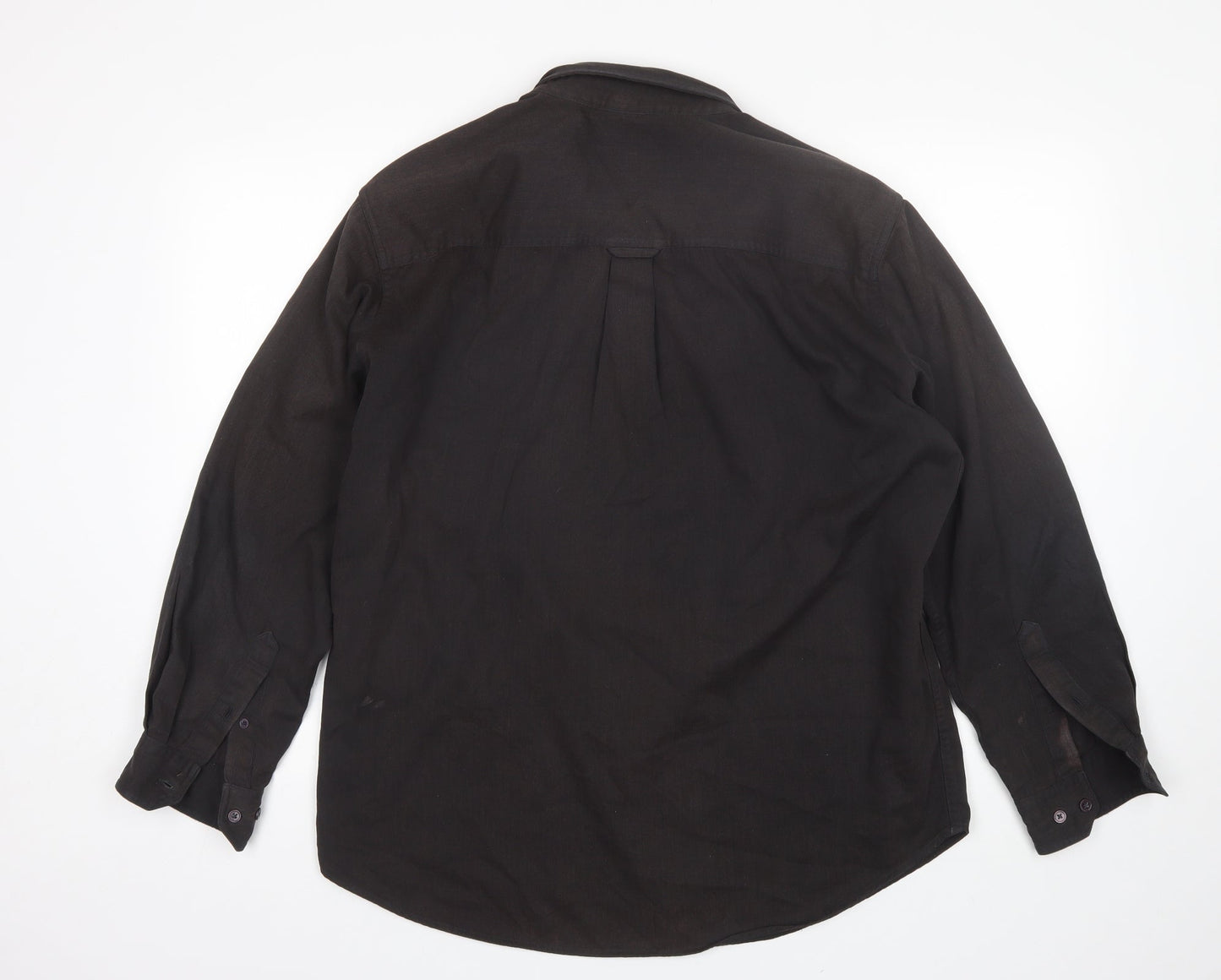 Mens UK Size L Originals Brown  Button-Up Long Sleeve Casual Shirt