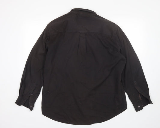 Mens UK Size L Originals Brown  Button-Up Long Sleeve Casual Shirt