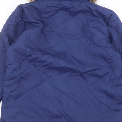 Womens UK Size S anne de lancay Blue Parka Coat