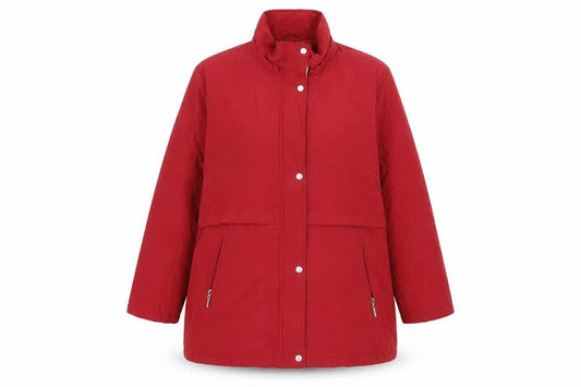 Womens UK Size XL Damart Red Pea Coat