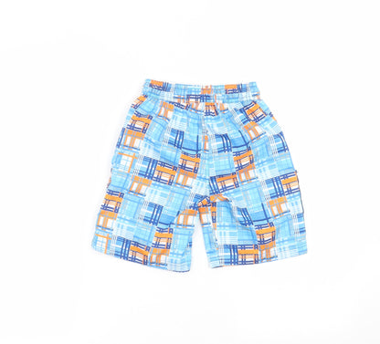 Preworn Boys Blue  Polyester Bermuda Shorts Size 7 Years  Regular  - swim short