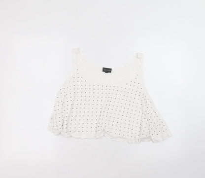 Womens UK Size S Topshop White Basic Blouse