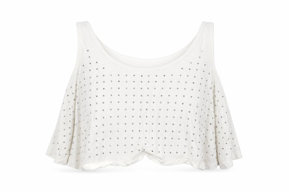 Womens UK Size S Topshop White Basic Blouse