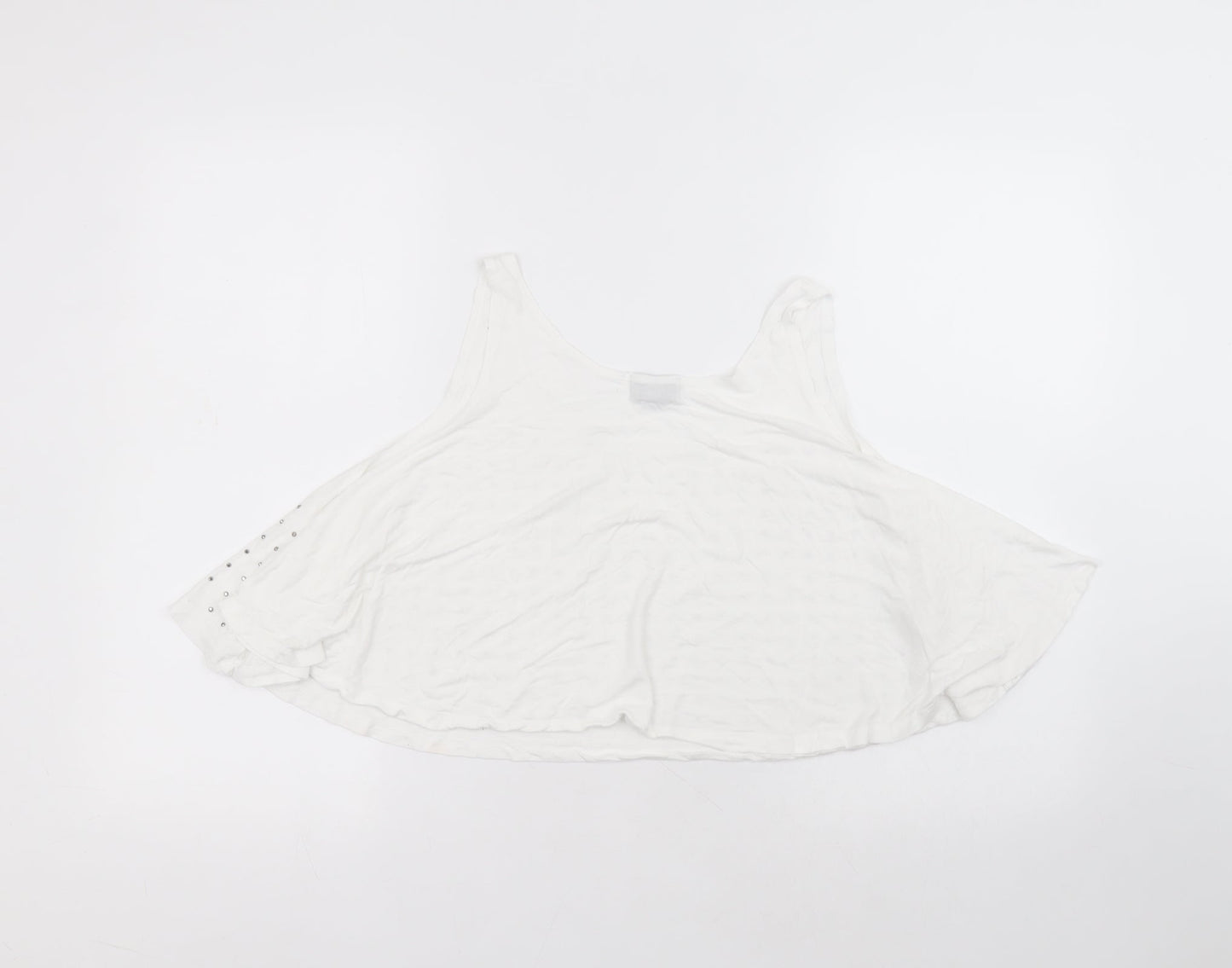 Womens UK Size S Topshop White Basic Blouse