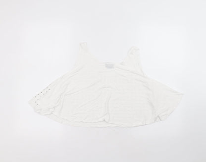 Womens UK Size S Topshop White Basic Blouse
