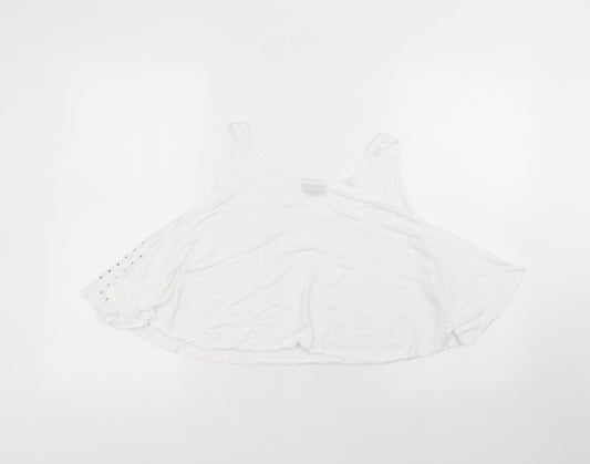 Womens UK Size S Topshop White Basic Blouse