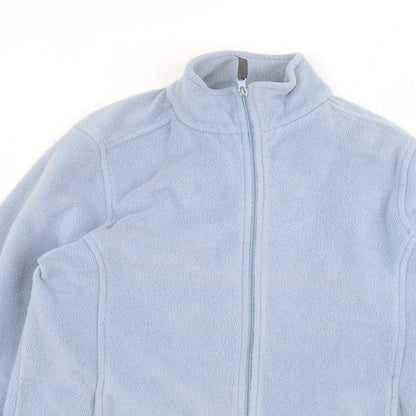 Hawkshead Womens Blue Round Neck  Polyester Full Zip Jumper Size S