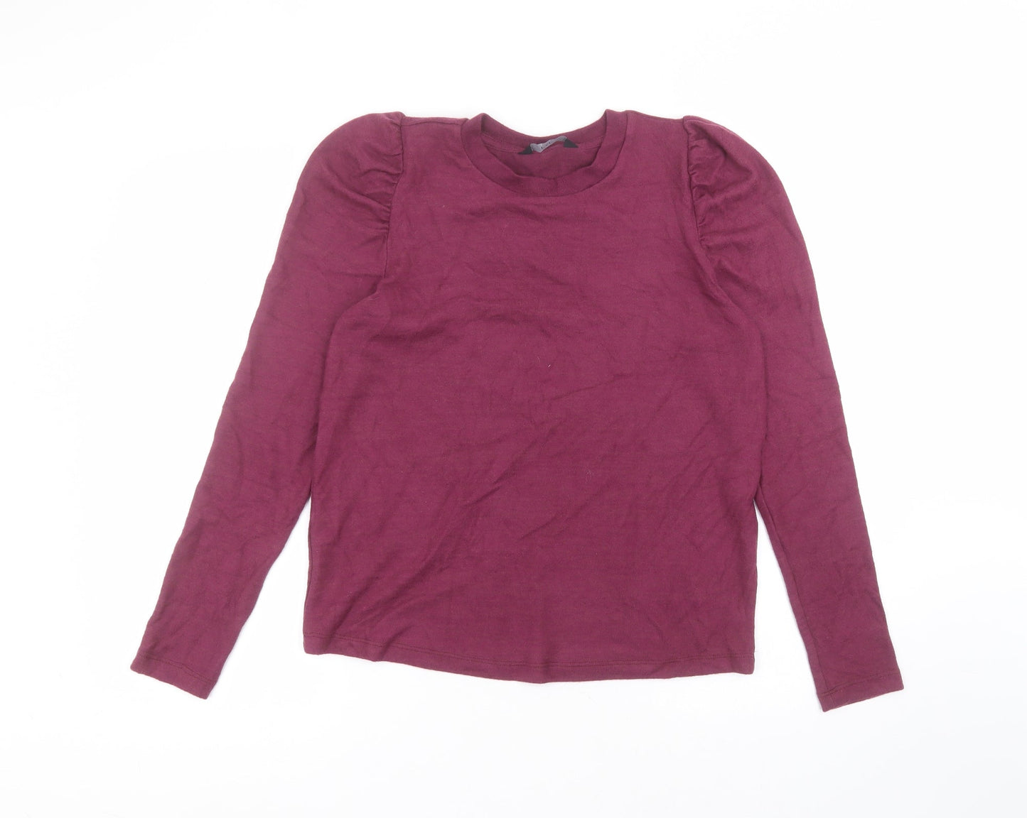 F&F Womens Purple  Viscose Basic T-Shirt Size 10 Round Neck