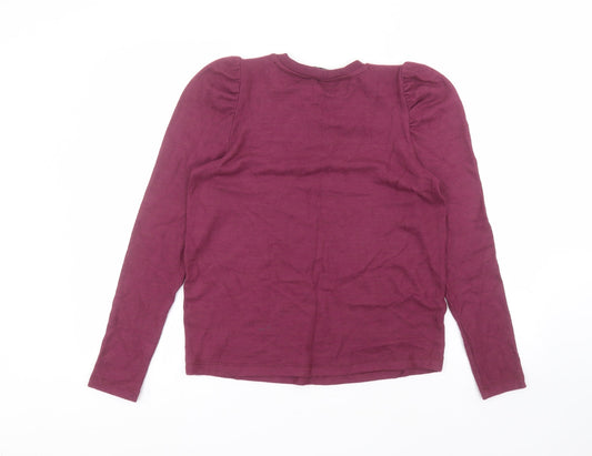 F&F Womens Purple  Viscose Basic T-Shirt Size 10 Round Neck