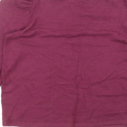 F&F Womens Purple  Viscose Basic T-Shirt Size 10 Round Neck