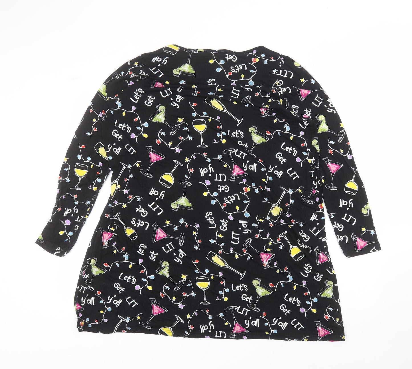 Studio Womens Black  Viscose A-Line  Size 16  Round Neck