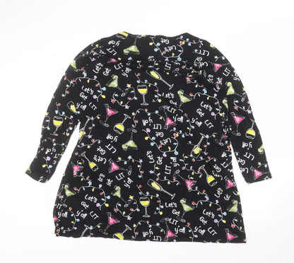 Studio Womens Black  Viscose A-Line  Size 16  Round Neck