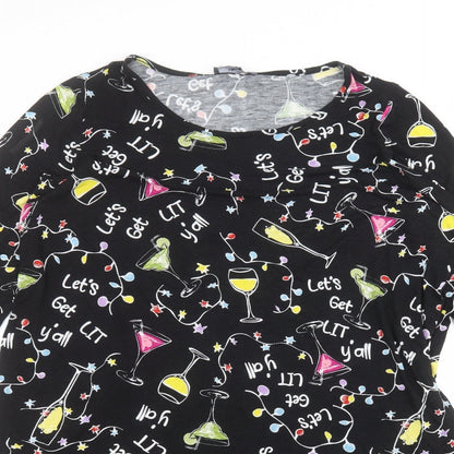 Studio Womens Black  Viscose A-Line  Size 16  Round Neck