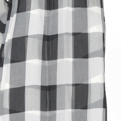 Matalan Womens Black  Polyester Basic Button-Up Size 10 Collared