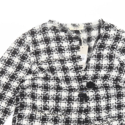 Y.two Womens White Round Neck  Viscose Cardigan Jumper Size M