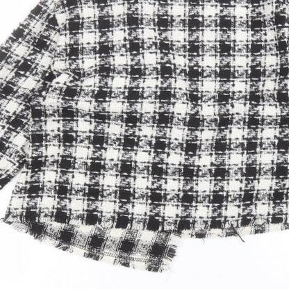 Y.two Womens White Round Neck  Viscose Cardigan Jumper Size M