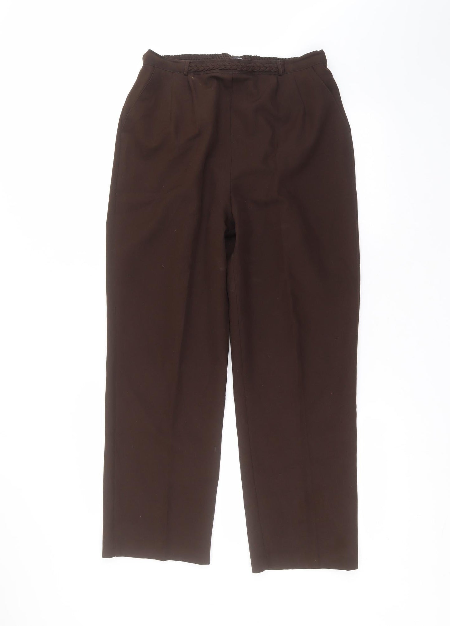Womens UK Size 14 sarah hamilton Regular Fit  Brown Trousers
