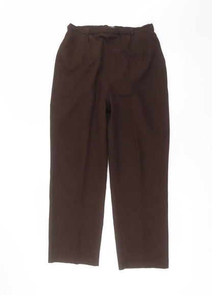 Womens UK Size 14 sarah hamilton Regular Fit  Brown Trousers