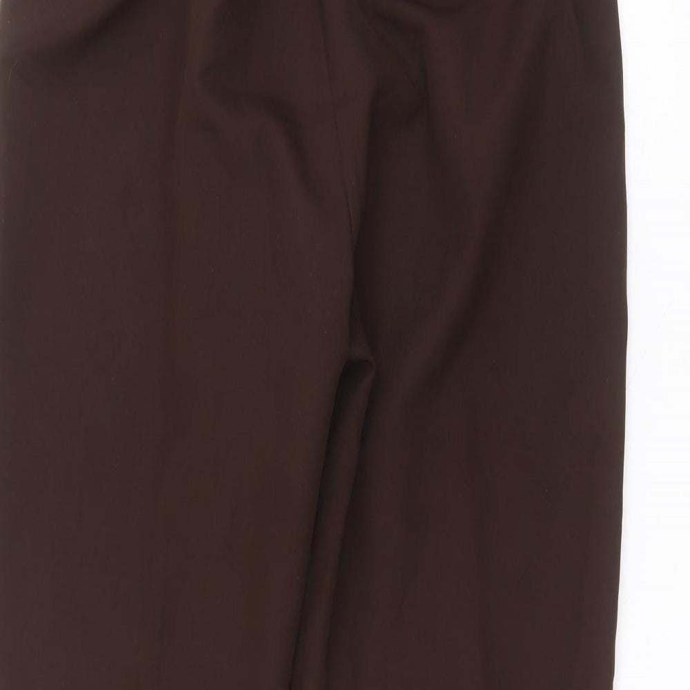 Womens UK Size 14 sarah hamilton Regular Fit  Brown Trousers