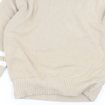 MISSAP Womens Beige Roll Neck  Acrylic Pullover Jumper Size M