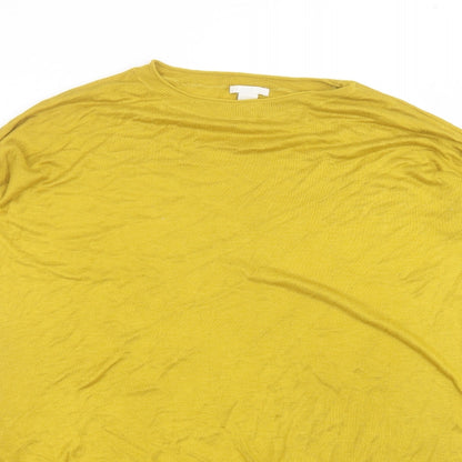Womens UK Size S H&M Yellow Basic T-Shirt