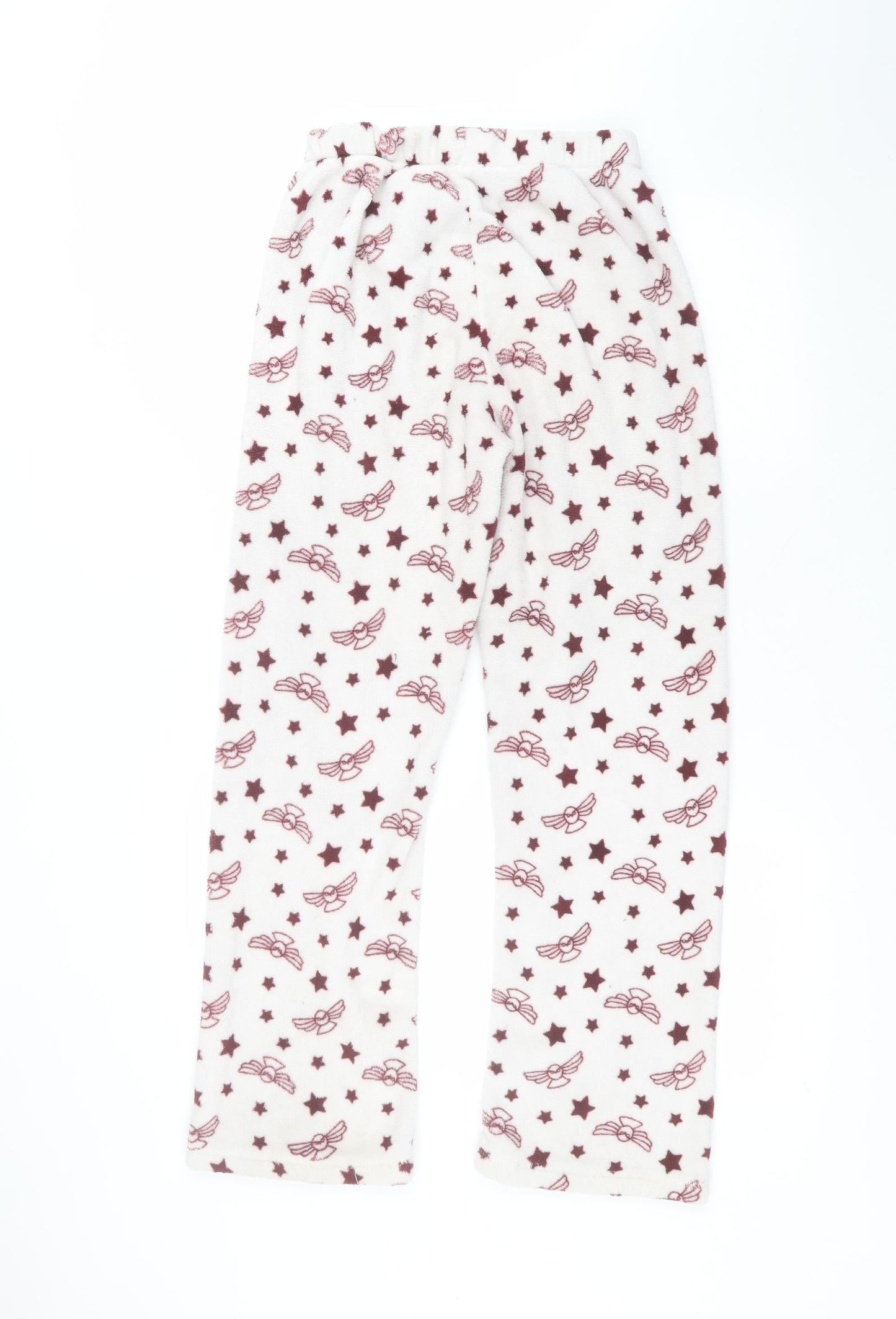 Primark Womens White  Polyester Sweatpants Trousers Size S L27 in Regular