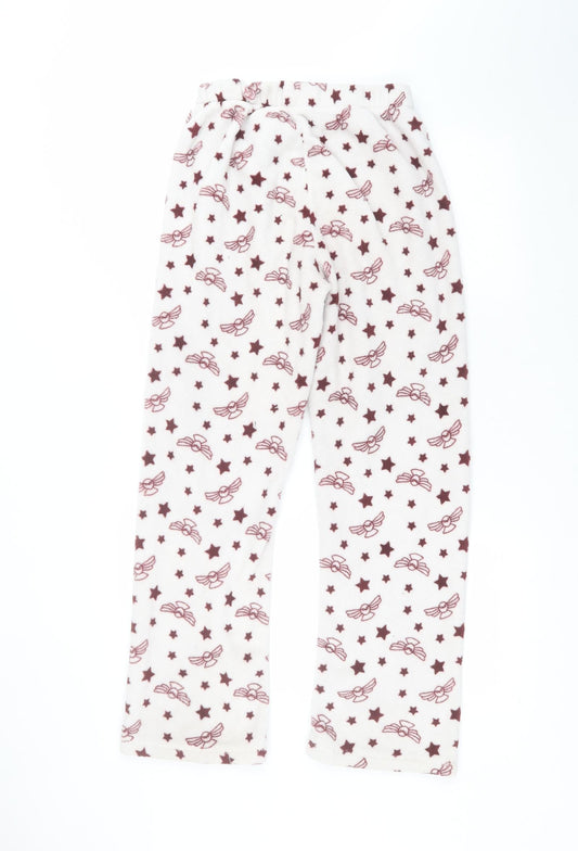 Primark Womens White  Polyester Sweatpants Trousers Size S L27 in Regular