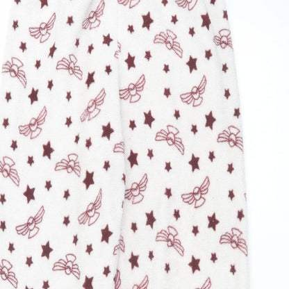 Primark Womens White  Polyester Sweatpants Trousers Size S L27 in Regular