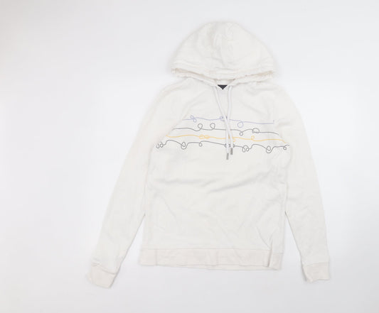 ESMARA Womens White  Polyester Pullover Hoodie Size S