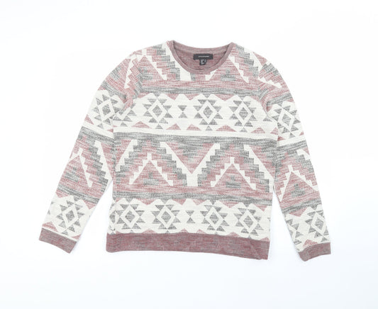 Atmosphere Womens White Round Neck  Cotton Pullover Jumper Size 10