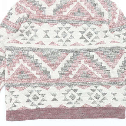 Atmosphere Womens White Round Neck  Cotton Pullover Jumper Size 10