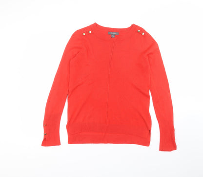 Primark Womens Red  Acrylic Basic T-Shirt Size XS Round Neck