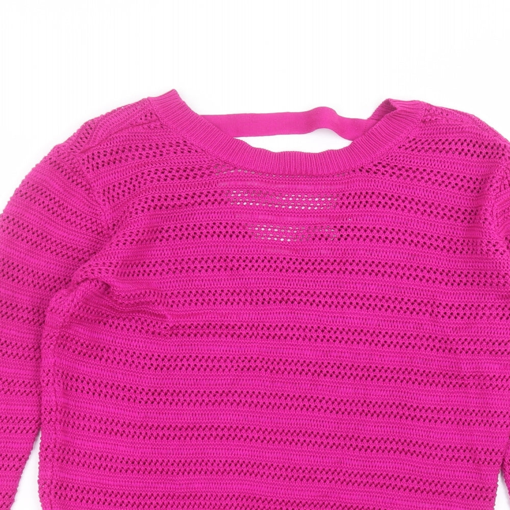 Womens UK Size 10 Warehouse Purple Pullover Jumper