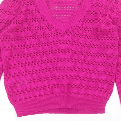 Womens UK Size 10 Warehouse Purple Pullover Jumper