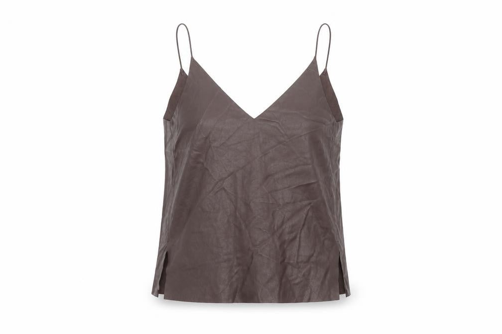 Womens UK Size S Zara Brown Basic Blouse