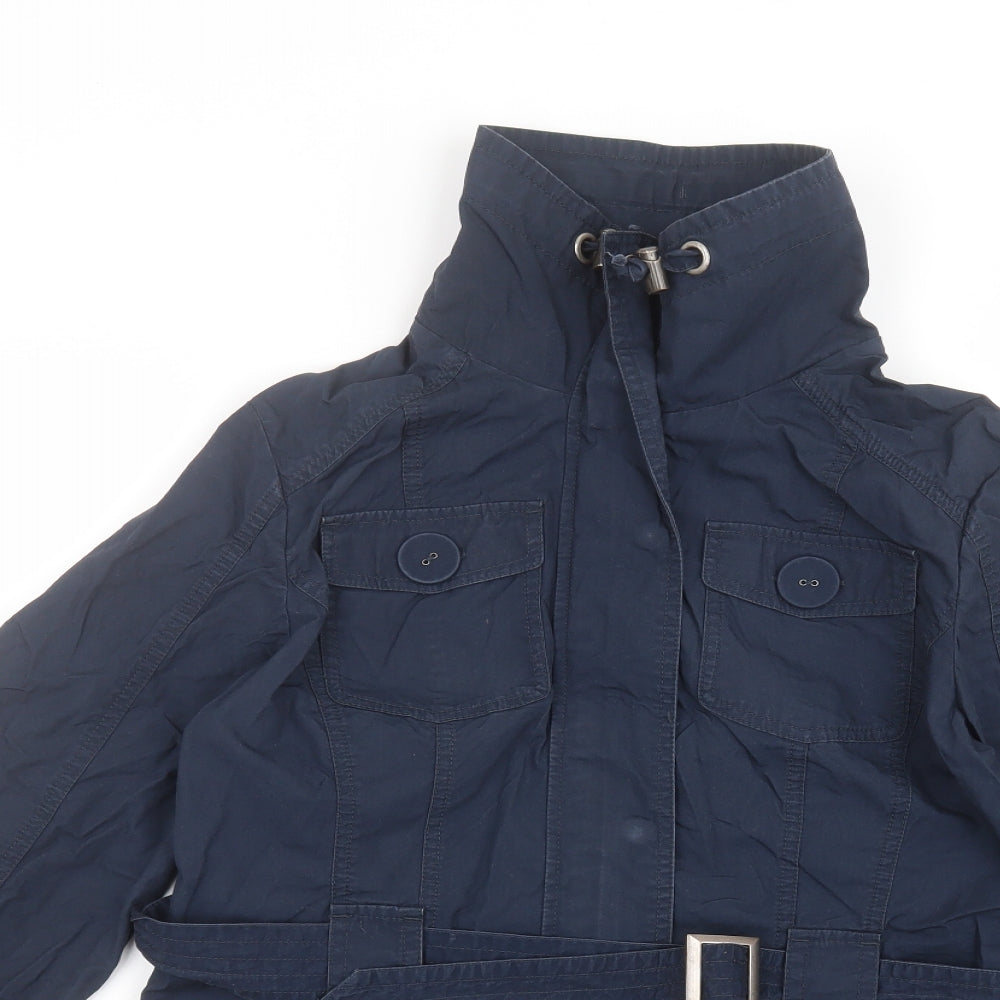 Womens UK Size 10 Marks and Spencer Blue Pea Coat