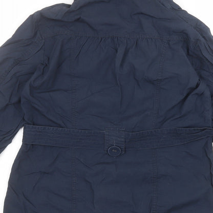 Womens UK Size 10 Marks and Spencer Blue Pea Coat