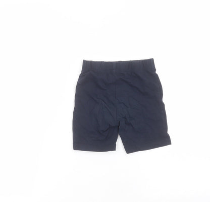 TU Girls Blue  Cotton Sweat Shorts Size 6 Years  Regular