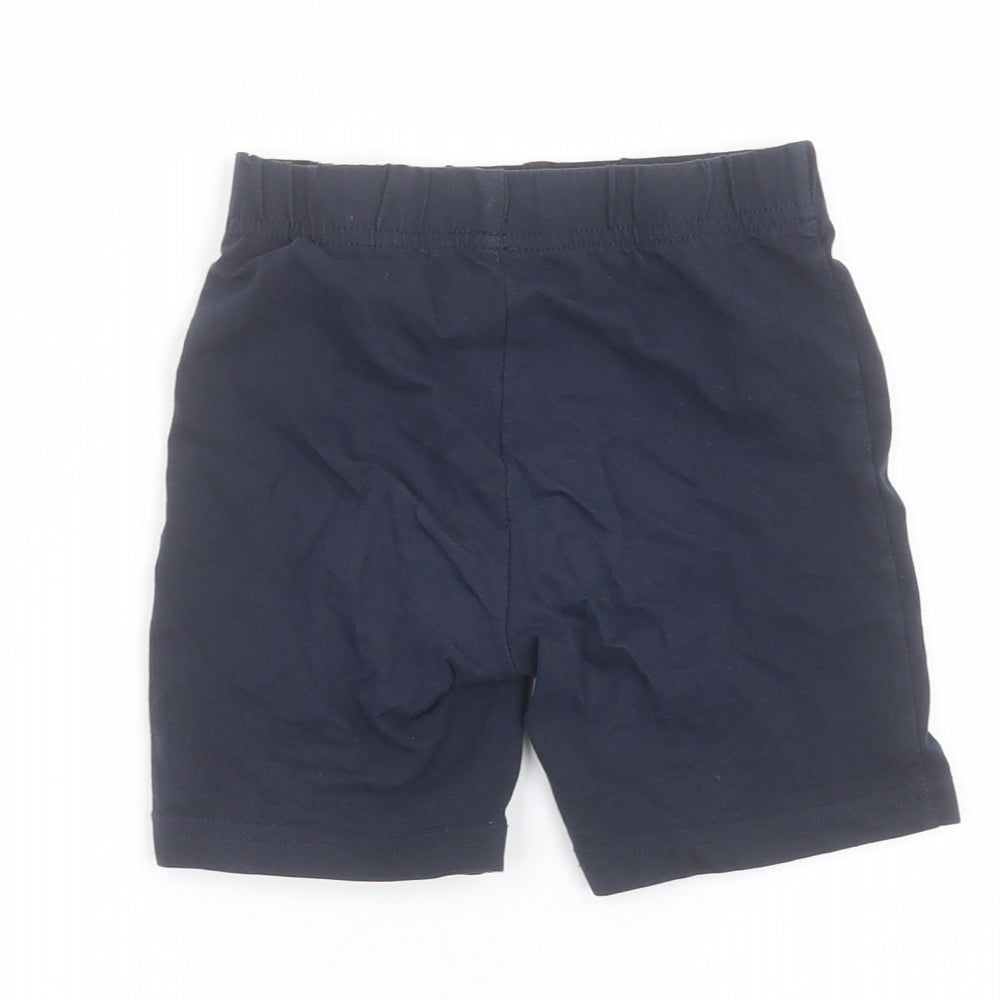 TU Girls Blue  Cotton Sweat Shorts Size 6 Years  Regular