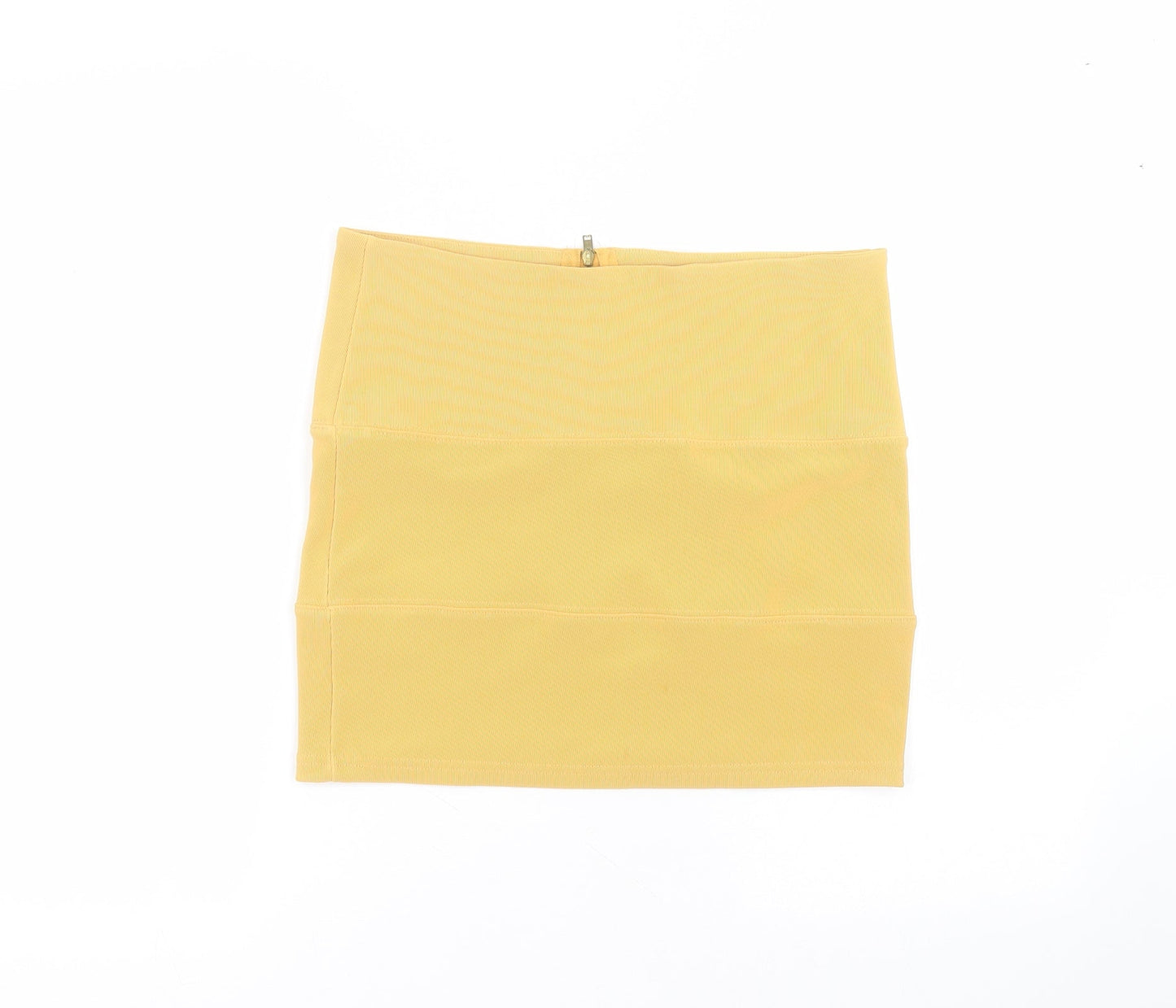 Papaya Womens Yellow  Polyester Mini Skirt Size 12