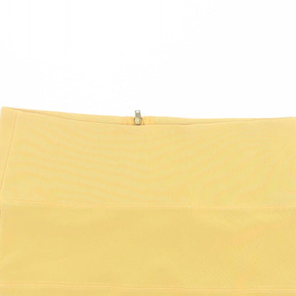 Papaya Womens Yellow  Polyester Mini Skirt Size 12