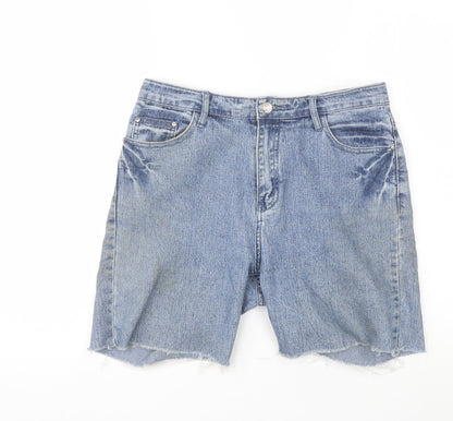 Blue Fashion Womens Blue  Cotton Chino Shorts Size 44 L6 in Regular