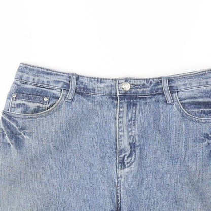 Blue Fashion Womens Blue  Cotton Chino Shorts Size 44 L6 in Regular
