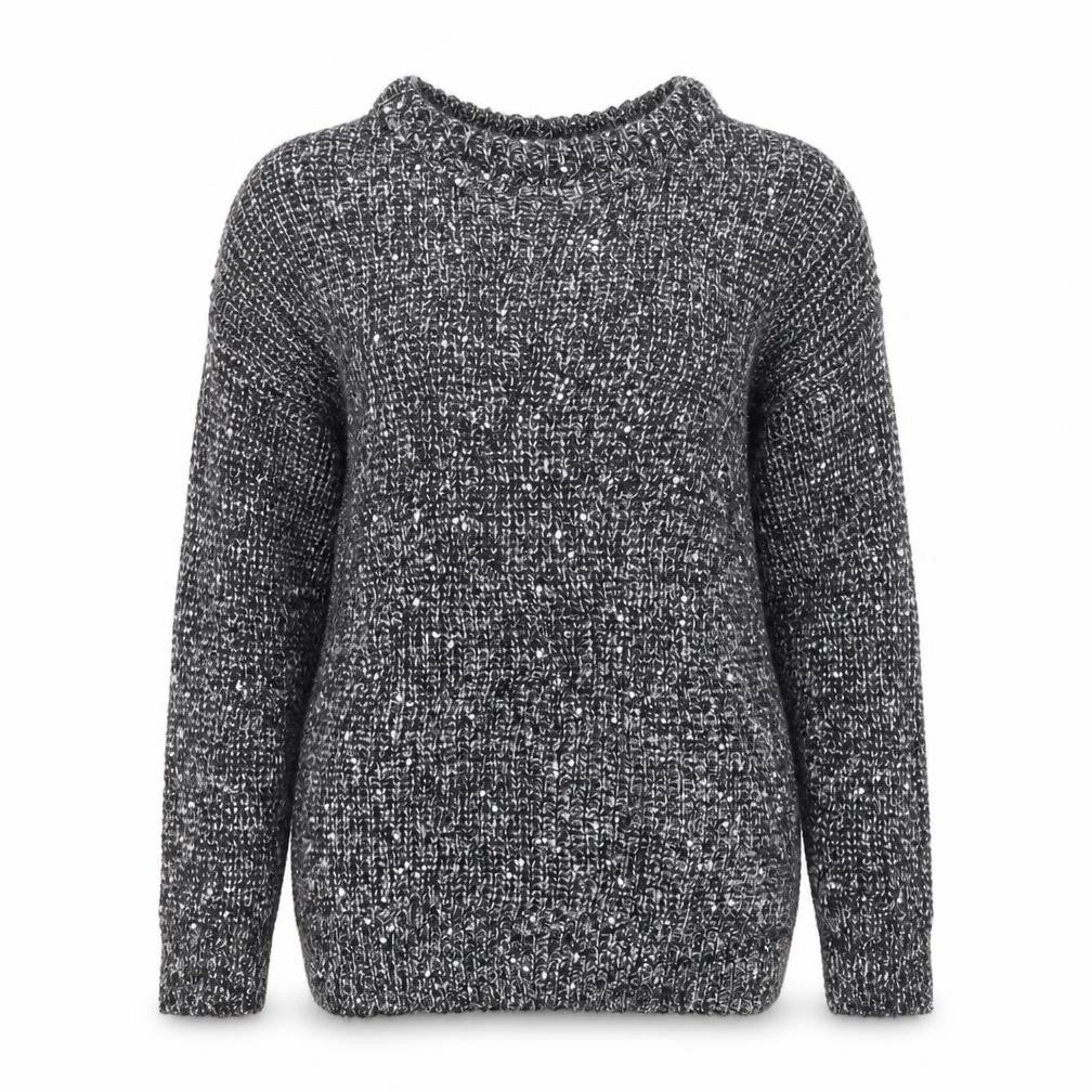 Atmosphere Womens Black Round Neck  Polyester Pullover Jumper Size 8