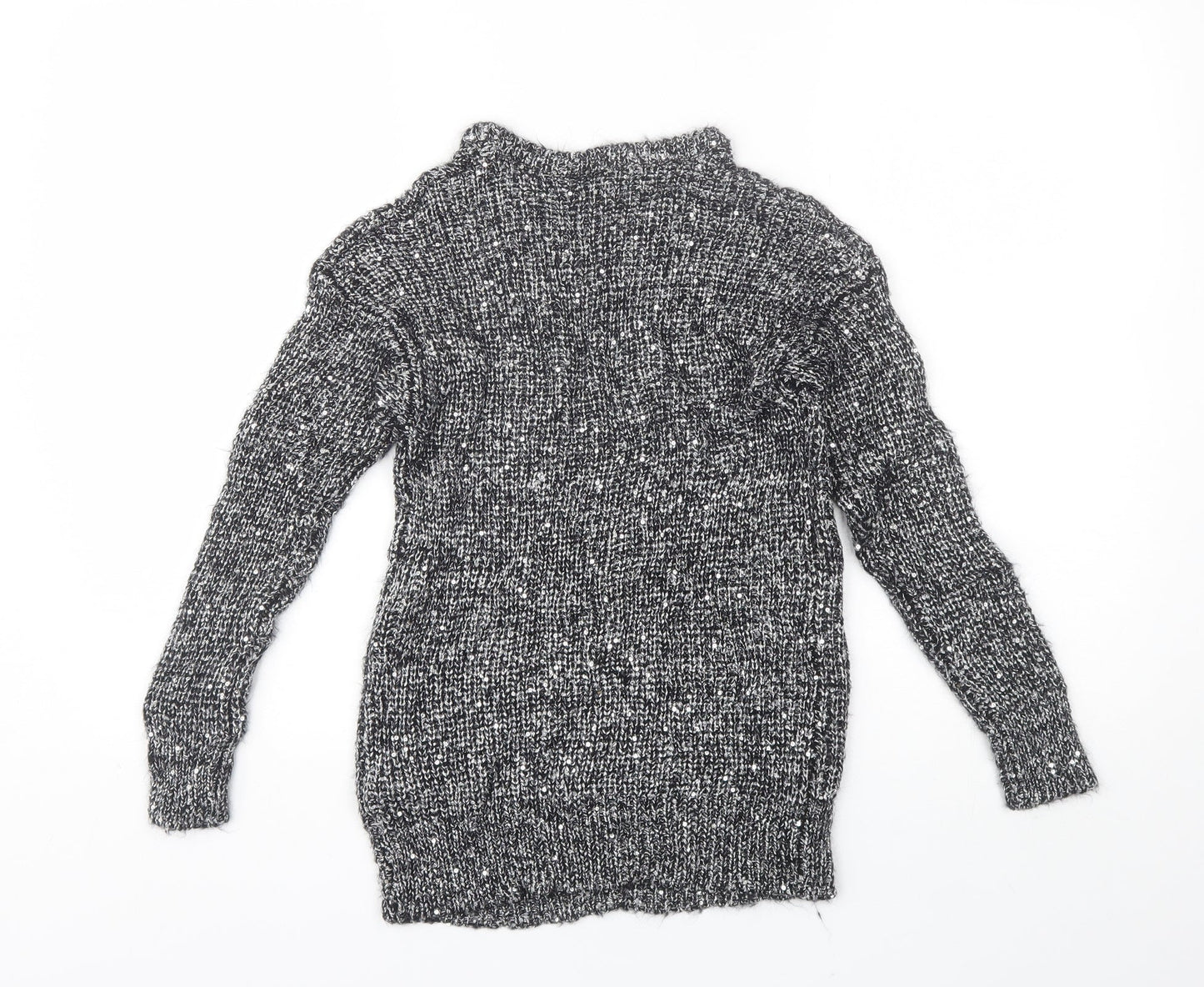 Atmosphere Womens Black Round Neck  Polyester Pullover Jumper Size 8