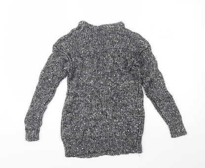 Atmosphere Womens Black Round Neck  Polyester Pullover Jumper Size 8